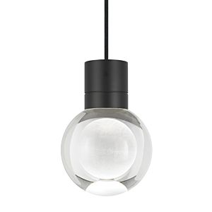 Visual Comfort Modern Mina 2200K LED 8" Pendant Light in Black and Clear