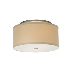Visual Comfort Modern Mulberry 20" Ceiling Light in Satin Nickel and Desert Clay