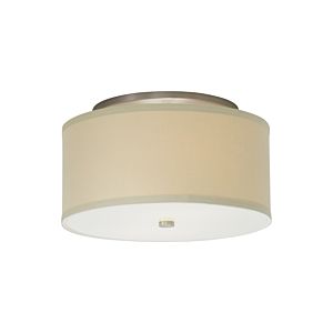 Visual Comfort Modern Mulberry 13" Ceiling Light in Satin Nickel and Desert Clay