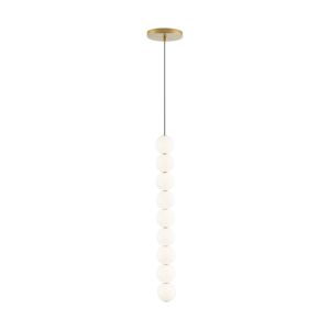 Orbet 1-Light LED Pendant in Natural Brass