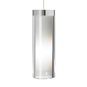 Tech Sara 2700K LED 11 Inch Pendant Light in Satin Nickel and Clear