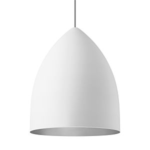 Visual Comfort Modern Signal 20" Pendant Light in Rubberized White/Platinum