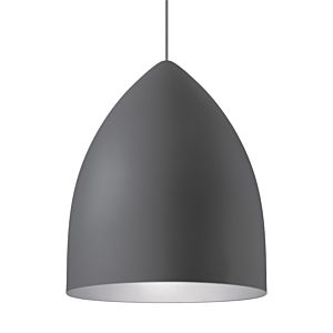 Visual Comfort Modern Signal 20" Pendant Light in Rubberized Gray/Platinum