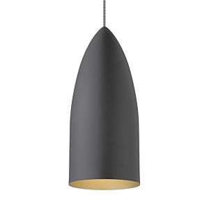 Visual Comfort Modern Signal 14" Pendant Light in Rubberized Gray/Gold
