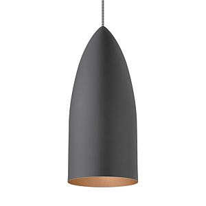 Visual Comfort Modern Signal 14" Pendant Light in Rubberized Gray/Copper