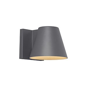 Visual Comfort Modern Bowman 3000K LED 5" Outdoor Wall Light in Charcoal