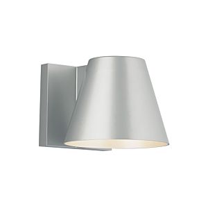 Visual Comfort Modern Bowman 3000K LED 6" Outdoor Wall Light in Silver