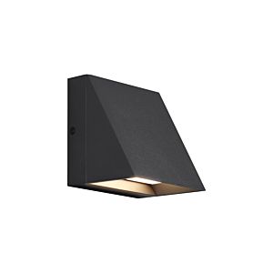 Visual Comfort Modern Pitch LED 5" Outdoor Wall Light in Black