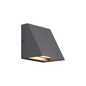 Tech Pitch LED 5 Inch Outdoor Wall Light in Charcoal