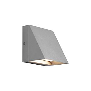 Visual Comfort Modern Pitch 3000K LED 5" Outdoor Wall Light in Silver