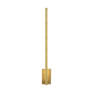 Stagger 1-Light 25.10"H LED Wall Sconce in Natural Brass