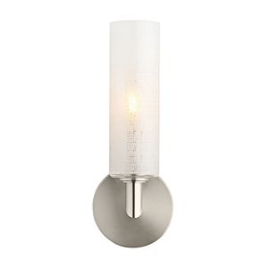 Visual Comfort Modern Vetra 13" Wall Sconce in Satin Nickel and Linen