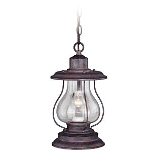 Dockside 1-Light Outdoor Pendant in Weathered Patina