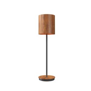 Cylindrical 1-Light Table Lamp in Imbuia