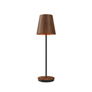 Conical 1-Light Table Lamp in Imbuia
