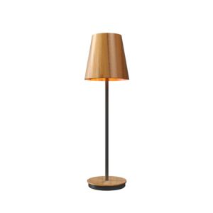 Conical 1-Light Table Lamp in Teak