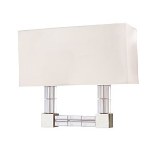 Hudson Valley Alpine 2 Light 12 Inch Wall Sconce in Polished Nickel