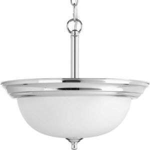 Dome Glass - Etched 2-Light Semi-Flush Mount in Polished Chrome