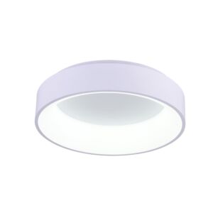 CWI Lighting Arenal LED Drum Shade Flush Mount with White finish
