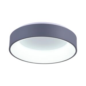 CWI Lighting Arenal LED Drum Shade Flush Mount with Gray & White finish