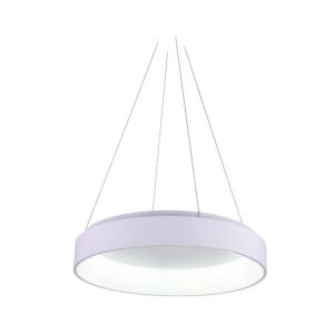 CWI Lighting Arenal LED Drum Shade Pendant with White finish