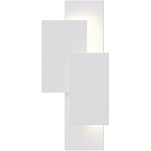 Sonneman Offset Panels™ 21 Inch Wall Sconce in Textured White