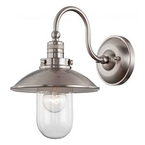 Minka Lavery Downtown Edison Wall Sconce in Brushed Nickel