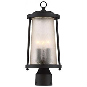 The Great Outdoors Haverford Grove 3 Light 16 Inch Outdoor Post Light in Oil Rubbed Bronze