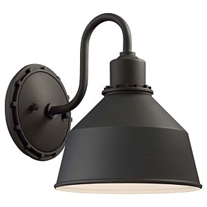 The Great Outdoors Mantiel 10 Inch Outdoor Wall Light in Black