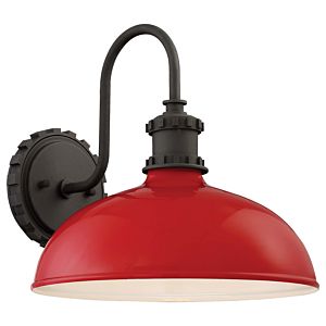 The Great Outdoors Escudilla 12 Inch Outdoor Wall Light in Red Glass