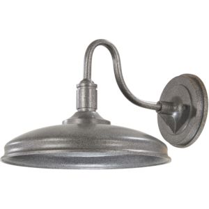 The Great Outdoors Harbison Led 10 Inch Outdoor Wall Light in Silver with Oxide Flecks