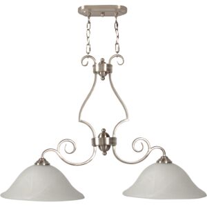 Craftmade Cecilia 2 Light 13 Inch Kitchen Island Light in Brushed Polished Nickel