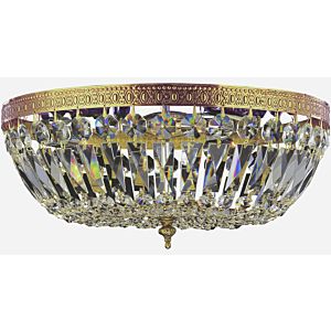 Crystorama 3 Light 16 Inch Ceiling Light in Olde Brass with Clear Swarovski Strass Crystals