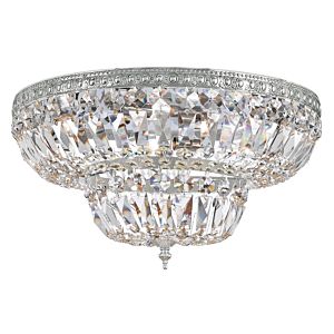 Crystorama 4 Light 18 Inch Ceiling Light in Polished Chrome with Clear Hand Cut Crystals