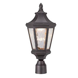 The Great Outdoors Hanford Pointe 20 Inch Outdoor Post Light in Oil Rubbed Bronze