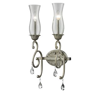 Z-Lite Melina 2-Light Wall Sconce In Antique Silver