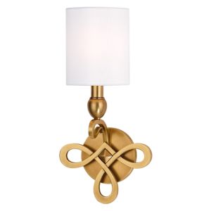 Hudson Valley Pawling 17 Inch Wall Sconce in Aged Brass
