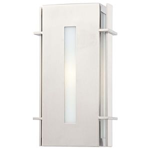 The Great Outdoors Colva 12 Inch Outdoor Wall Light in Brushed Stainless Steel