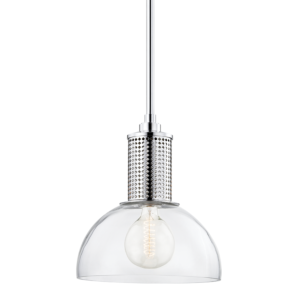 Hudson Valley Halcyon 16 Inch Pendant Light in Polished Nickel