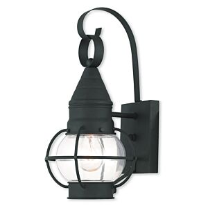 Newburyport 1-Light Outdoor Wall Lantern in Black