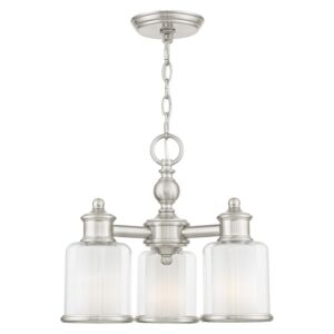 Middlebush 3-Light Mini Chandelier with Ceiling Mount in Brushed Nickel