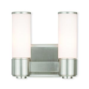 Weston 2-Light Wall Sconce with Bathroom Vanity Light Light in Brushed Nickel