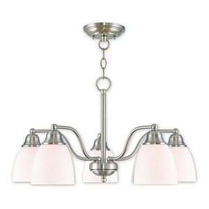 Somerville 5-Light Chandelier with Ceiling Mount in Brushed Nickel