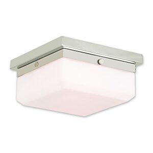 Allure 2-Light Wall Sconce with Ceiling Mount in Polished Nickel