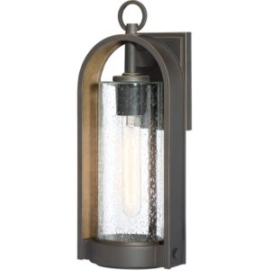 The Great Outdoors Kamstra 17 Inch Outdoor Wall Light in Oil Rubbed Bronze with Gold High