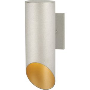 The Great Outdoors Pineview Slope 13 Inch Outdoor Wall Light in Sand Silver with Gold