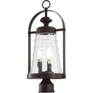 The Great Outdoors Sycamore Trail 3 Light 20 Inch Outdoor Post Light in Dorian Bronze