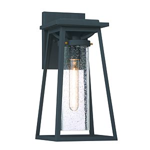 The Great Outdoors Lanister Court 16 Inch Outdoor Wall Light in Black with Gold