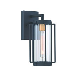 The Great Outdoors Avonlea 13 Inch Outdoor Wall Light in Black with Gold