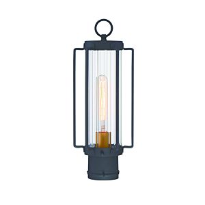 The Great Outdoors Avonlea 17 Inch Outdoor Post Light in Black with Gold